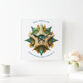 Creëer Uw eigen Steampunk Castle Snowflake Yule Vierkante Klok (Huis)