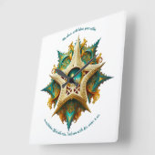Creëer Uw eigen Steampunk Castle Snowflake Yule Vierkante Klok (Hoek)