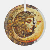 Creëer uw eigen Steampunk Moon Goddess Glas Ornament (Voorkant)