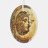 Creëer uw eigen Steampunk Moon Goddess Glas Ornament (Voorkant links)