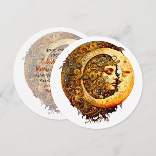 Creëer uw eigen Steampunk Moon Goddess Kaart (Voorkant / Achterkant)