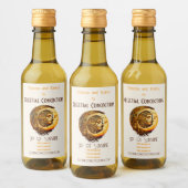 Creëer uw eigen Steampunk Moon Goddess Wijn Etiket (Flessen)