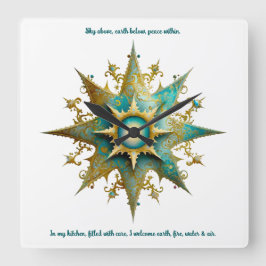 Creëer Uw Eigen Steampunk Yule Snowflake Vierkante Klok
