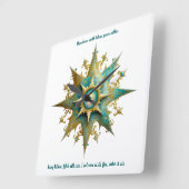 Creëer Uw Eigen Steampunk Yule Snowflake Vierkante Klok (Hoek)