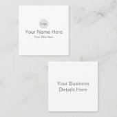 creëer uw eigen steen 2,5"x 2,5" vierkante visitekaartje (Voorkant / Achterkant)