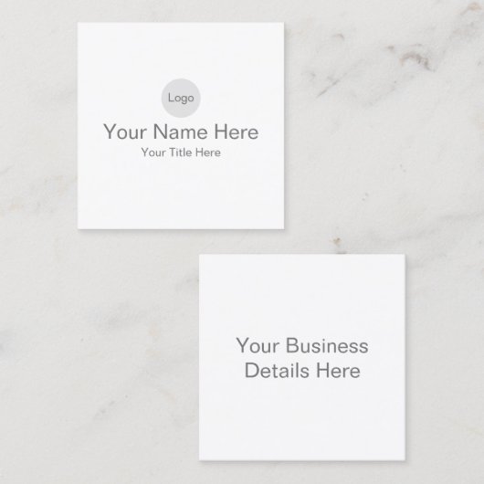 creëer uw eigen steen 2,5"x 2,5" vierkante visitekaartje (Voorkant / Achterkant)