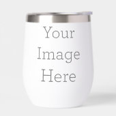 Personaliseerbare Waterfles Stijl: Wijntumbler, Maat: 325 ml, Kleur: Wit (Links)