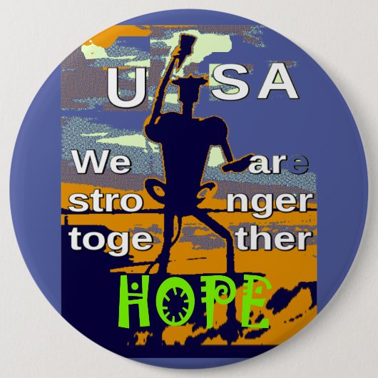 Creëer Uw eigen sterke hoop met compassie Ronde Button 6,0 Cm (Voorkant)