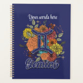 Creëer Uw eigen sterrenbloem Gemini Zodiac Planner (Voorkant)