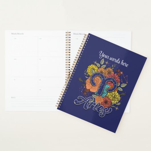 Creëer Uw eigen sterrenbloem Ram Zodiac Planner (Display)