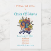 Creëer Uw eigen sterrenbloem Ram Zodiac Wijn Etiket (Enkel label)