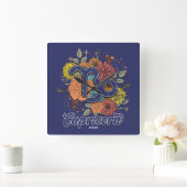 Creëer Uw eigen sterrenbloem Steenbok Dierenriem Vierkante Klok (Huis)