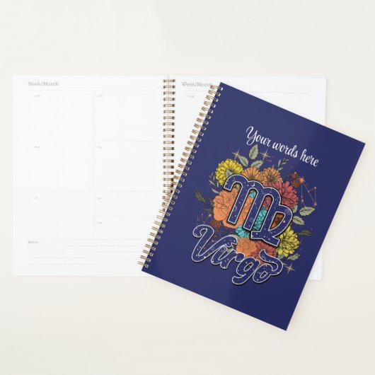Creëer Uw eigen sterrenbloem Virgo Zodiac Planner (Display)