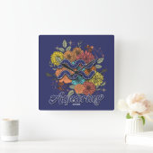 Creëer Uw eigen sterrenbloem Waterman Zodiac Vierkante Klok (Huis)