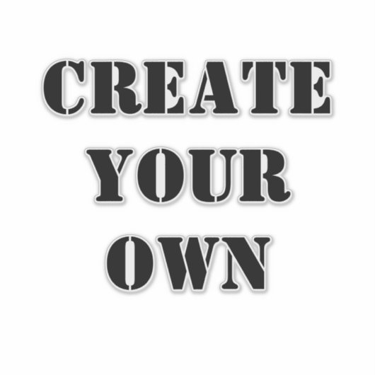 Creëer Uw eigen Sticker (Voorkant)