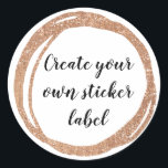Creëer Uw eigen Sticker label<br><div class="desc">Creëer Uw eigen sticker label met uw eigen lettertype,  tekst en achtergrondkleur! Kies elke vorm / grootte,  inclusief vierkant,  rond,  ovaal,  enz.</div>