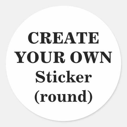 Creëer Uw eigen sticker (rond) (Voorkant)