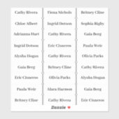 Creëer Uw eigen Sticker voor aangepaste gastnaam (Vel)