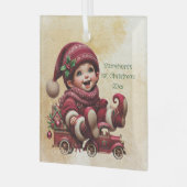 Creëer uw eigen  stijl kerstgnoom glas ornament (Voorkant links)