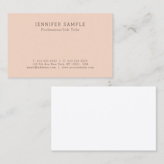 Creëer uw eigen stijlvol, eenvoudig ontwerp visitekaartje (Voorkant / Achterkant)