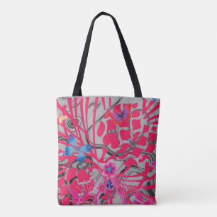 Creëer uw eigen stijlvolle Ash Grey All-Over Print Tote Bag