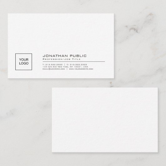 Creëer uw eigen stijlvolle, eenvoudige dingetje me visitekaartje (Voorkant / Achterkant)