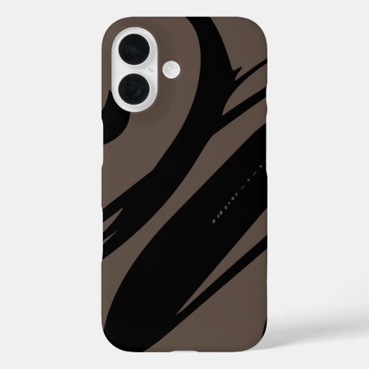 Creëer uw eigen stijlvolle moderne bruin en zwart Case-Mate iPhone case (Achterkant)