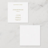 Creëer Uw eigen stijlvolle, moderne Gold Text Font Vierkante Visitekaartje (Voorkant / Achterkant)
