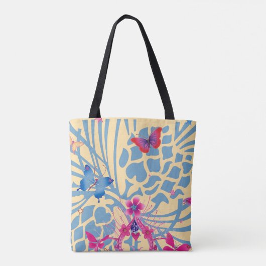Creëer uw eigen stijlvolle mooie all-over print tote bag (Achterkant)