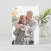 Creëer Uw eigen, stijlvolle, persoonlijke foto van Save The Date (Staand voorkant)