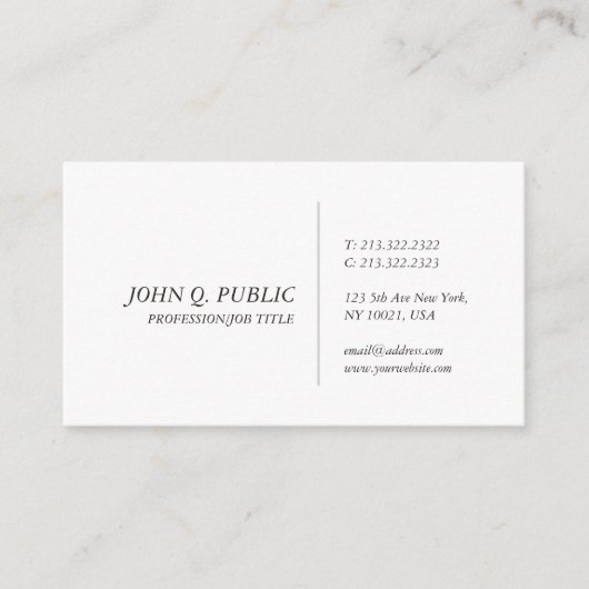 Creëer uw eigen, stijlvolle vormgeving met design  visitekaartje (Voorkant)