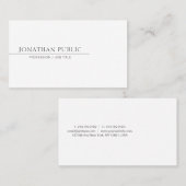 Creëer Uw eigen, stijlvolle, witte vlakte met stij Visitekaartje (Voorkant / Achterkant)