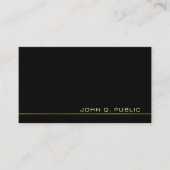 Creëer uw eigen stijlvolle zwart-gouden luxe visitekaartje (Voorkant)