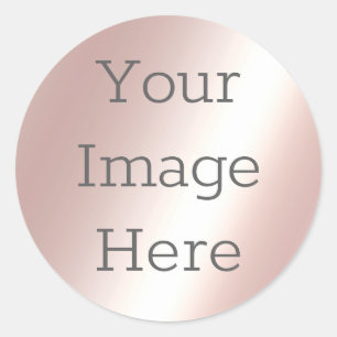 Creëer Uw eigen stoffige blush roze metallic satij Ronde Sticker