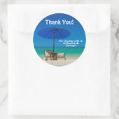 Creëer Uw eigen strand vakantiehuis Dank u Ronde Sticker (Tas)