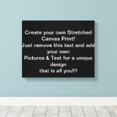 Creëer Uw eigen stretched canvas Print (Insitu (Houten vloer))
