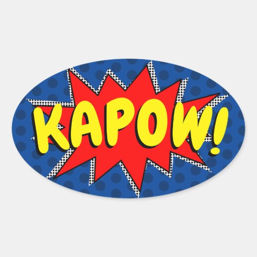 Creëer uw eigen stripgeluiden Ovaal Stisch Ovale Sticker (Voorkant)