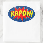 Creëer uw eigen stripgeluiden Ovaal Stisch Ovale Sticker (Tas)