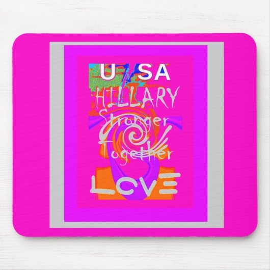 Creëer Uw eigen stunning Hillary Stronger Together Muismat (Voorkant)