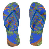 Creëer Uw eigen Summer Blue Sky Wave Patroon Teenslippers (Voetbed)