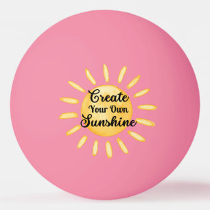 Creëer Uw eigen Sunshine gepersonaliseerde naam Pingpongbal