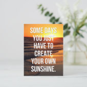 Creëer Uw eigen Sunshine Quote Briefkaart (Staand voorkant)