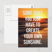 Creëer Uw eigen Sunshine Quote Briefkaart (Voorkant / Achterkant)
