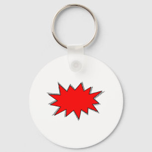 Creëer Uw eigen superheld Onomatopoeias! POW! Sleutelhanger
