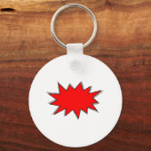 Creëer Uw eigen superheld Onomatopoeias! POW! Sleutelhanger (Voorkant)