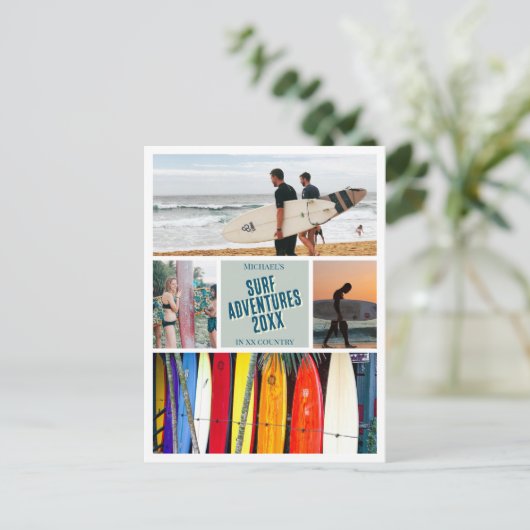 Creëer uw eigen surf surfen zomer foto Briefkaart (Staand voorkant)