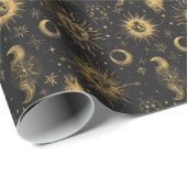 Creëer Uw eigen Surrealistische Hemelmaan & Sterre Cadeaupapier (Rol Hoek)