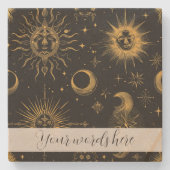 Creëer Uw eigen Surrealistische Hemelmaan & Sterre Stenen Onderzetter (Voorkant)