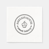Creëer Uw eigen Sweet Bakery Cafe Logo Business Servet (Voorkant)