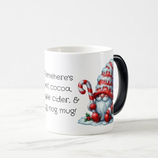 Creëer Uw eigen Sweet Peppermint Christmas Gnome Magische Mok (Voorkant rechts)